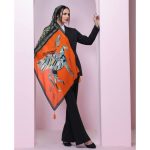 شال نخی پارچه وراداتی طرح هرمس کد3904