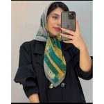 روسری نخی ژاکارد دست دوز کدr3651