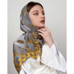 روسری نخ ابریشم ژاکارد کدr4063