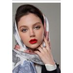 روسری نخ ابریشم ژاکارد کدr4283